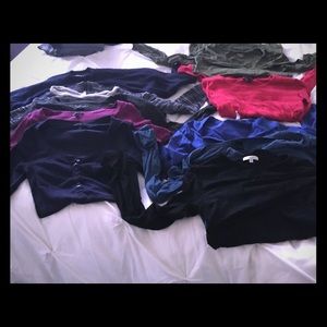 Bundle maternity long sleeve shirts